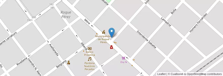 Mapa de ubicacion de Escuela De Educación Secundaria Técnica 1 Doctor René G. Favaloro en Аргентина, Буэнос-Айрес, Partido De Roque Pérez, Roque Pérez.