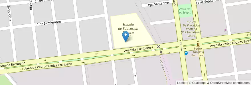 Mapa de ubicacion de Escuela De Educación Secundaria Técnica Nº 1 en Arjantin, Buenos Aires, Partido De Chascomús, Chascomús.