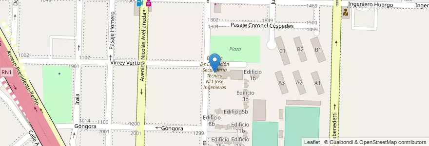 Mapa de ubicacion de Escuela De Educación Secundaria Técnica Nº1 José Ingenieros en 阿根廷, 布宜诺斯艾利斯省, Partido De Avellaneda, Dock Sud.