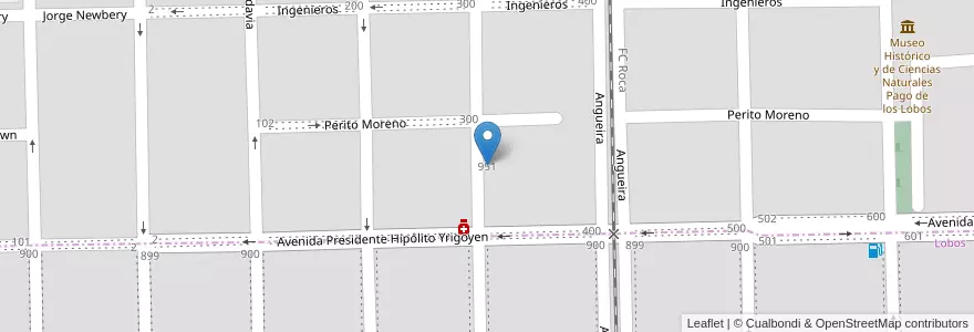 Mapa de ubicacion de Escuela de Educación Técnica 1 General Enrique Mosconi en Arjantin, Buenos Aires, Partido De Lobos, Empalme Lobos.