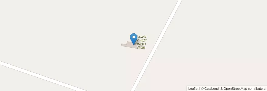 Mapa de ubicacion de Escuela de Educación Técnica (E.E.T.) N° 4-027 "Moises Julio Chade" en 阿根廷, 智利, Mendoza, Departamento San Martín, Distrito Alto Verde.