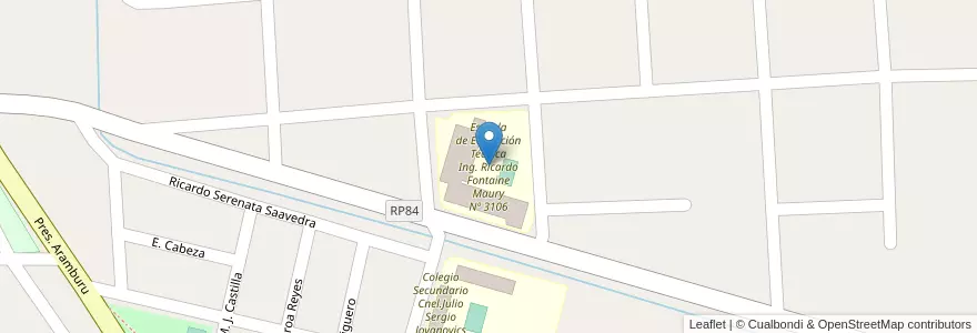 Mapa de ubicacion de Escuela de Educación Técnica Ing. Ricardo Fontaine Maury Nº 3106 en Argentinien, Salta, Rosario De Lerma, Municipio De Campo Quijano.
