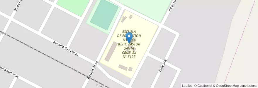 Mapa de ubicacion de ESCUELA DE EDUCACION TECNICA JUSTO PASTOR SANTA CRUZ- EX N° 5127 en Argentine, Salta, Rivadavia, Municipio De Rivadavia Banda Norte, Coronel Juan Solá.