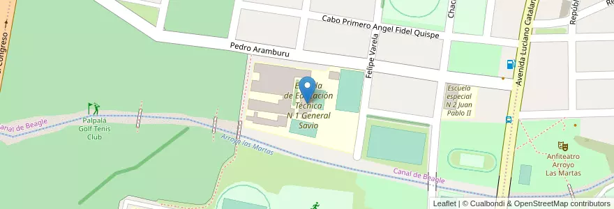 Mapa de ubicacion de Escuela de Educación Técnica N 1 General Savio en Argentinien, Jujuy, Departamento Palpalá, Municipio De Palpalá.