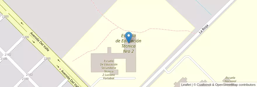 Mapa de ubicacion de Escuela de Educación Técnica Nro 2 en アルゼンチン, ブエノスアイレス州, Partido De Olavarría, Olavarría.