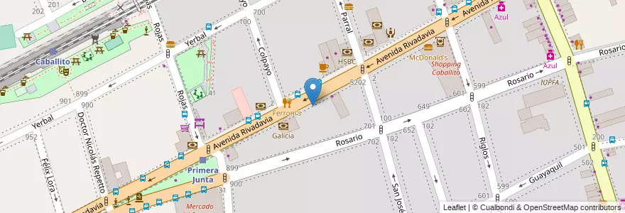Mapa de ubicacion de Escuela de Estética, Caballito en Argentina, Ciudad Autónoma De Buenos Aires, Buenos Aires, Comuna 6.