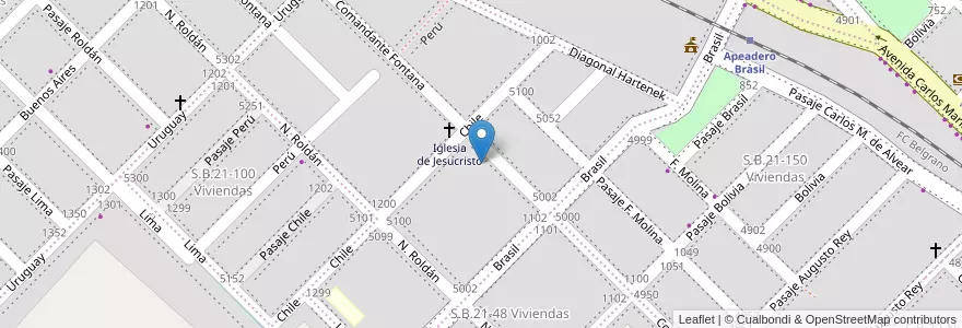 Mapa de ubicacion de Escuela de Formación Profesional N° 9 Ramón Alberto Arce en Argentine, Chaco, Departamento San Fernando, Municipio De Fontana, Fontana.