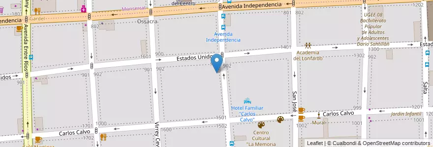 Mapa de ubicacion de Escuela de Formación y Capacitación Profesional, Constitucion en Arjantin, Ciudad Autónoma De Buenos Aires, Comuna 1, Buenos Aires.