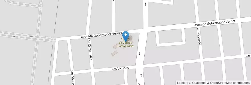 Mapa de ubicacion de Escuela de Gestion Comunitaria en アルゼンチン, ラ・リオハ州, Departamento Capital, La Rioja.