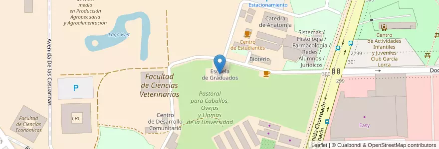 Mapa de ubicacion de Escuela de Graduados, Agronomia en 아르헨티나, Ciudad Autónoma De Buenos Aires, 부에노스아이레스, Comuna 15.
