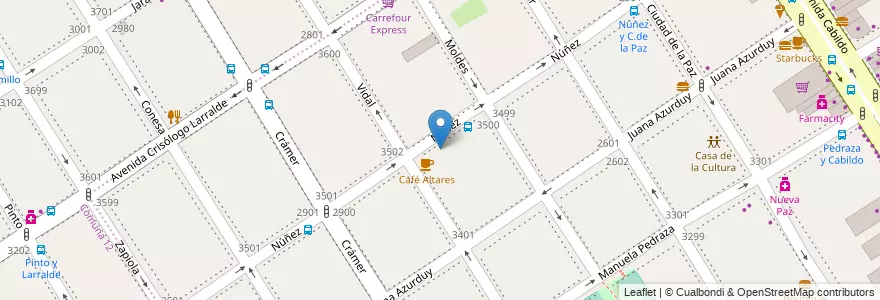 Mapa de ubicacion de Escuela de la Aldea, Nuñez en Argentinien, Ciudad Autónoma De Buenos Aires, Buenos Aires, Comuna 13.