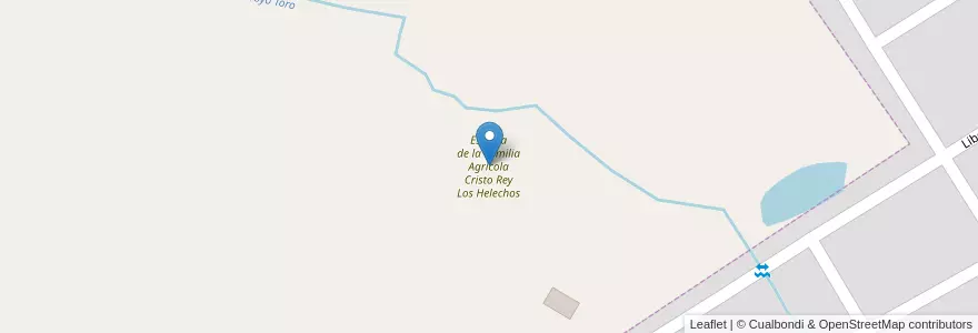 Mapa de ubicacion de Escuela de la Familia Agrícola Cristo Rey Los Helechos en Аргентина, Misiones, Departamento Oberá, Municipio De Guaraní, Guaraní.