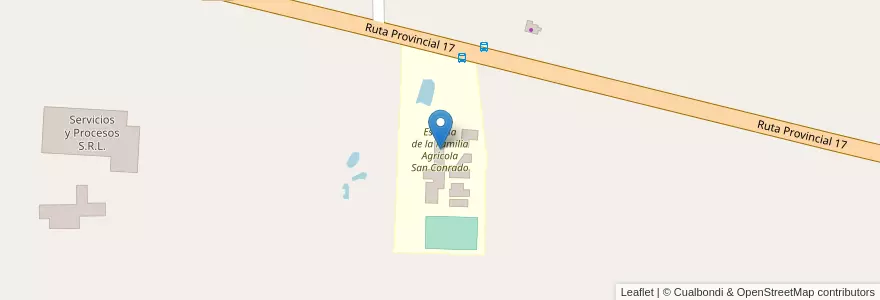Mapa de ubicacion de Escuela de la Familia Agrícola San Conrado en Argentina, Misiones, Departamento Eldorado, Municipio De 9 De Julio.