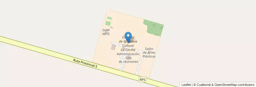 Mapa de ubicacion de Escuela de la Nueva Cultura La Cecilia en آرژانتین, سانتافه, Departamento La Capital, Municipio De Monte Vera.