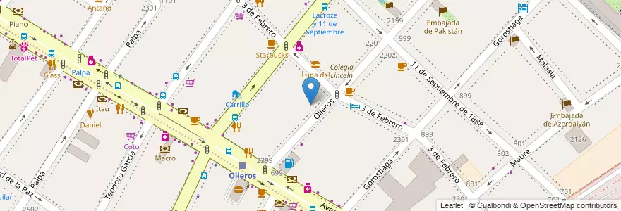 Mapa de ubicacion de Escuela de Maestros (anexo 11), Palermo en الأرجنتين, Ciudad Autónoma De Buenos Aires, Buenos Aires, Comuna 14.