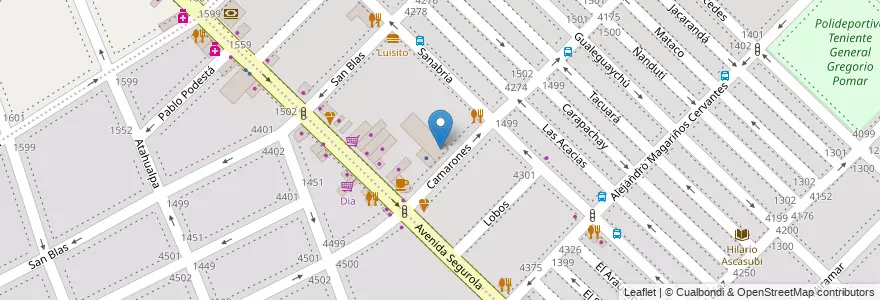 Mapa de ubicacion de Escuela de Música 02, Floresta en آرژانتین, Ciudad Autónoma De Buenos Aires, Buenos Aires, Comuna 10.
