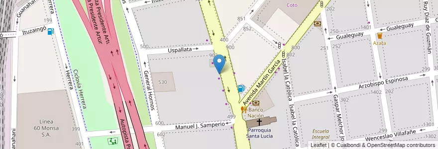 Mapa de ubicacion de Escuela de Música 05, Barracas en 阿根廷, Ciudad Autónoma De Buenos Aires, Comuna 4, 布宜诺斯艾利斯.