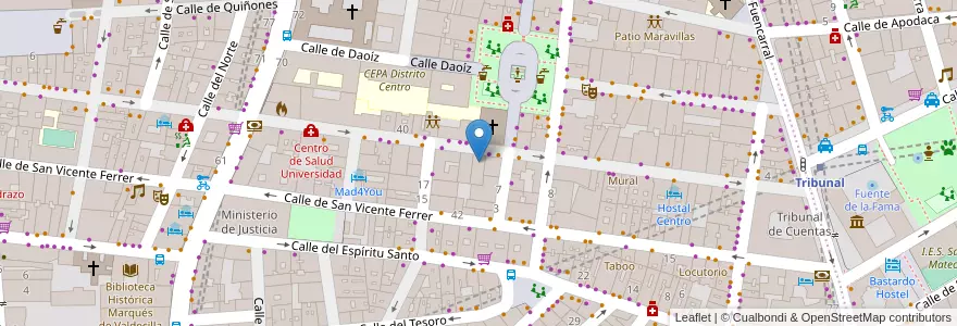 Mapa de ubicacion de Escuela de Música Creativa -C.Estudios Profesionales en إسبانيا, منطقة مدريد, منطقة مدريد, Área Metropolitana De Madrid Y Corredor Del Henares, مدريد.