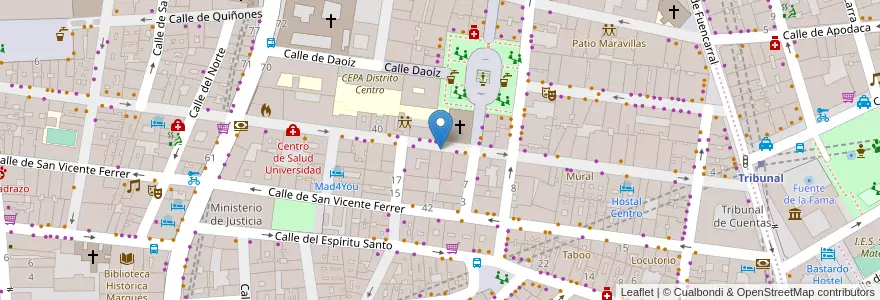 Mapa de ubicacion de Escuela de Música Creativa en إسبانيا, منطقة مدريد, منطقة مدريد, Área Metropolitana De Madrid Y Corredor Del Henares, مدريد.