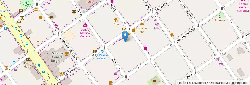 Mapa de ubicacion de Escuela de Música de Bs. As. Sede Artística, Belgrano en Argentina, Ciudad Autónoma De Buenos Aires, Buenos Aires, Comuna 13.