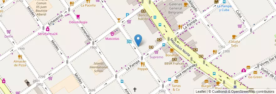 Mapa de ubicacion de Escuela de Música de Buenos Aires, Belgrano en Argentina, Autonomous City Of Buenos Aires, Autonomous City Of Buenos Aires, Comuna 13.