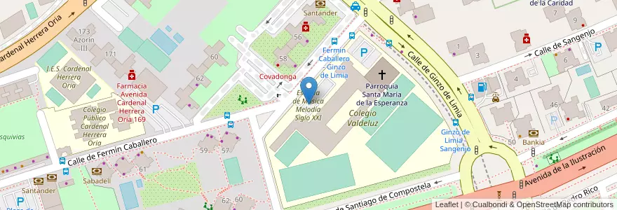Mapa de ubicacion de Escuela de Música Melodía Siglo XXI en Spagna, Comunidad De Madrid, Comunidad De Madrid, Área Metropolitana De Madrid Y Corredor Del Henares, Madrid.