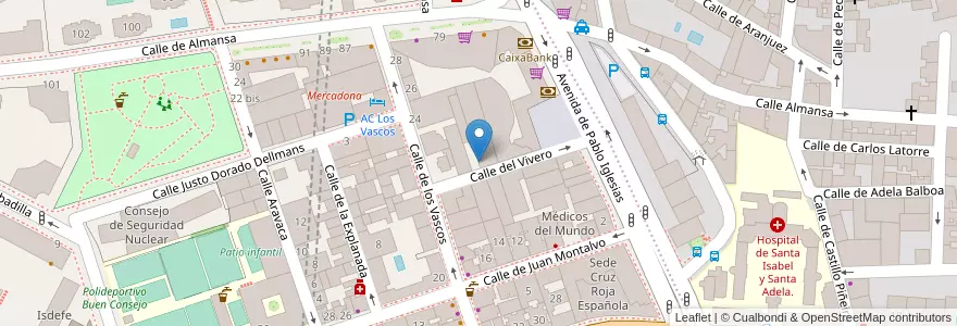 Mapa de ubicacion de Escuela de Música Santa Cecilia en Испания, Мадрид, Мадрид, Área Metropolitana De Madrid Y Corredor Del Henares, Мадрид.