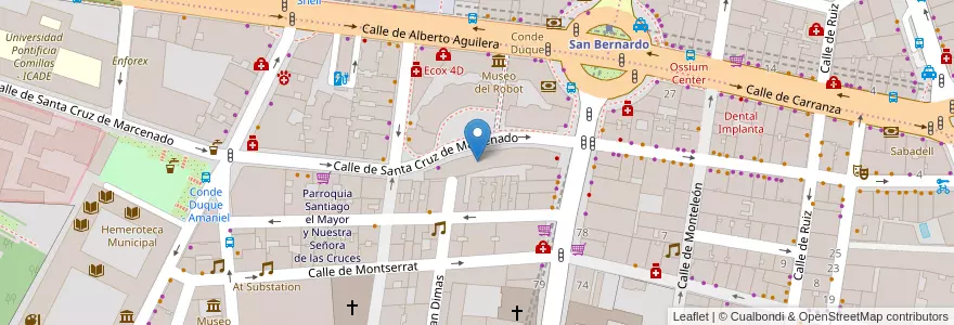 Mapa de ubicacion de Escuela de Música Soto Mesa en İspanya, Comunidad De Madrid, Comunidad De Madrid, Área Metropolitana De Madrid Y Corredor Del Henares, Madrid.