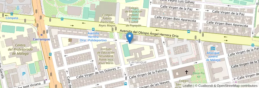 Mapa de ubicacion de Escuela de Patinaje Al-Andalus en Spain, Andalusia, Malaga, Málaga-Costa Del Sol, Málaga.