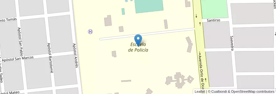 Mapa de ubicacion de Escuela de Policía en 阿根廷, La Rioja, Departamento Capital, La Rioja.