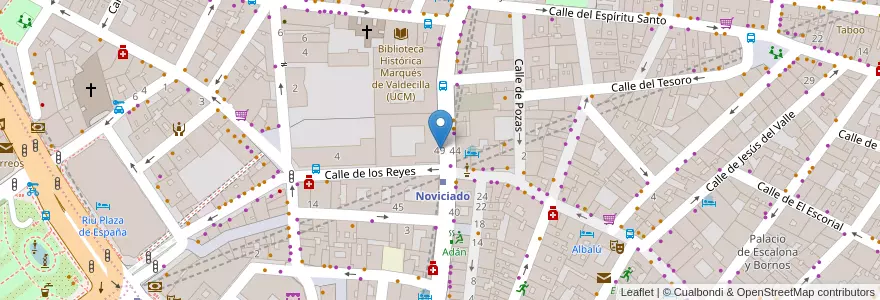 Mapa de ubicacion de Escuela de Relaciones Laborales en 스페인, Comunidad De Madrid, Comunidad De Madrid, Área Metropolitana De Madrid Y Corredor Del Henares, 마드리드.