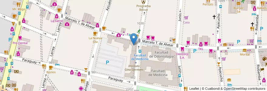 Mapa de ubicacion de Escuela de Salud Pública, Recoleta en 阿根廷, Ciudad Autónoma De Buenos Aires, Comuna 2, 布宜诺斯艾利斯.