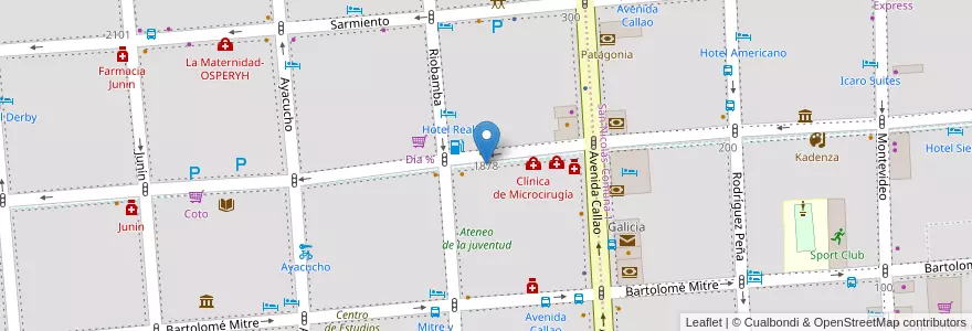 Mapa de ubicacion de Escuela de Tango Buenos Aires, Balvanera en Argentinië, Ciudad Autónoma De Buenos Aires, Comuna 3, Buenos Aires.