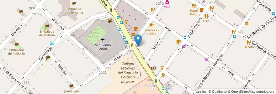 Mapa de ubicacion de Escuela del Caminante, Palermo en Argentine, Ciudad Autónoma De Buenos Aires, Buenos Aires, Comuna 14.