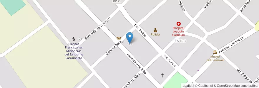 Mapa de ubicacion de Escuela Doctor Francisco De Gurruchaga Ex N° 170 en 阿根廷, Salta, Rosario De Lerma, Municipio De Rosario De Lerma, Rosario De Lerma.