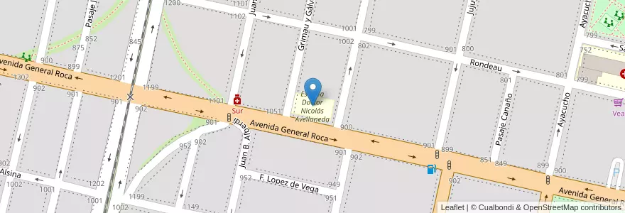 Mapa de ubicacion de Escuela Doctor Nicolás Avellaneda en 阿根廷, Tucumán, San Miguel De Tucumán, Departamento Capital, San Miguel De Tucumán.