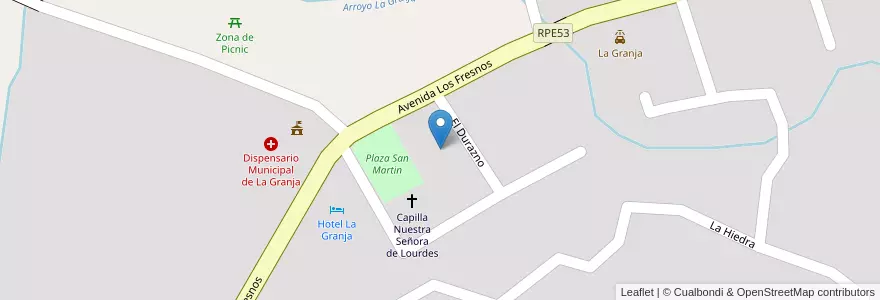 Mapa de ubicacion de Escuela Doctor Pablo Rueda (Ex Nacional nº 310) en Argentinië, Córdoba, Departamento Colón, Pedanía San Vicente, Municipio De La Granja.