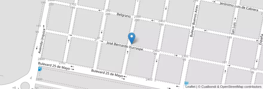 Mapa de ubicacion de Escuela Domingo Faustino Sarmiento en Arjantin, Córdoba, Departamento San Justo, Pedanía Juárez Celman, Municipio De San Francisco, San Francisco.