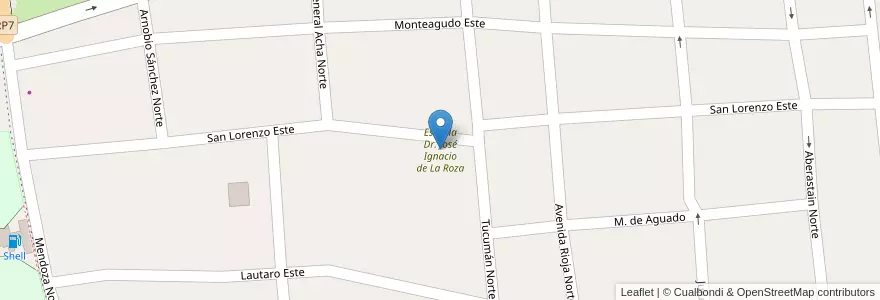 Mapa de ubicacion de Escuela Dr. José Ignacio de La Roza en Argentina, San Juan, Cile, Capital.