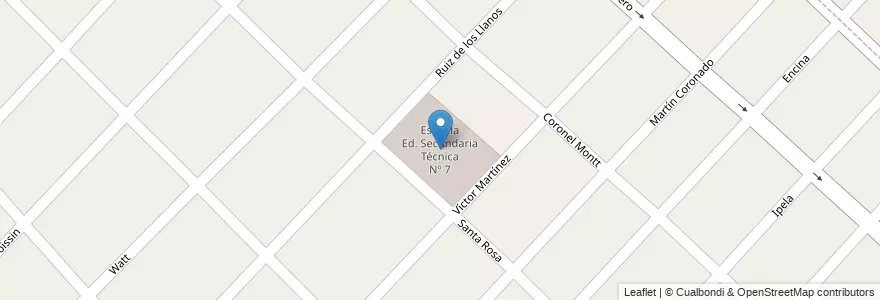 Mapa de ubicacion de Escuela Ed. Secundaria Técnica Nº 7 en Argentina, Provincia Di Buenos Aires, Partido De La Matanza, Gregorio De Laferrere.