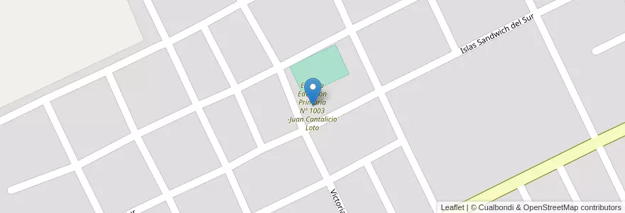 Mapa de ubicacion de Escuela Eduación Primaria Nº 1003 -Juan Cantalicio Loto en Argentina, Chaco, Departamento General Güemes, Municipio De Juan José Castelli, Juan José Castelli, Juan Jose Castelli.