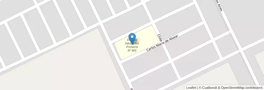 Mapa de ubicacion de Escuela Educación Primaria Nº 905 en Argentina, Chaco, Departamento General Güemes, Municipio De Juan José Castelli, Juan José Castelli, Juan Jose Castelli.