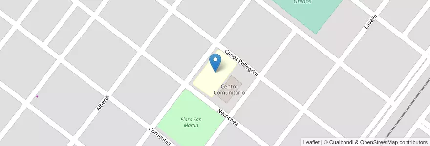 Mapa de ubicacion de Escuela Educación Secundaria Nº 177 - Profesora Mercedes Moreno (CEP Nº 75) en アルゼンチン, チャコ州, Departamento General Belgrano, Municipio De Corzuela, Corzuela.