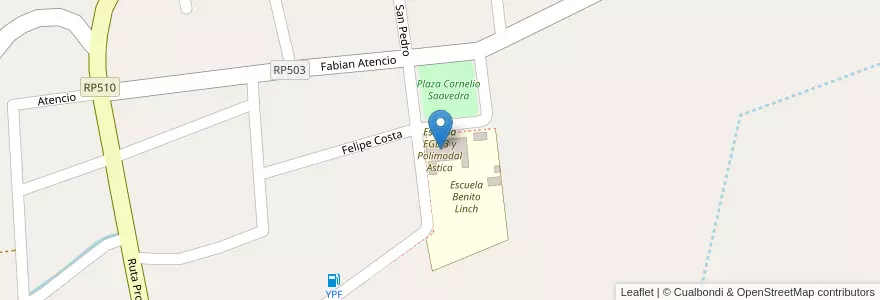 Mapa de ubicacion de Escuela EGB 3 y Polimodal Astica en Arjantin, San Juan, Valle Fértil.