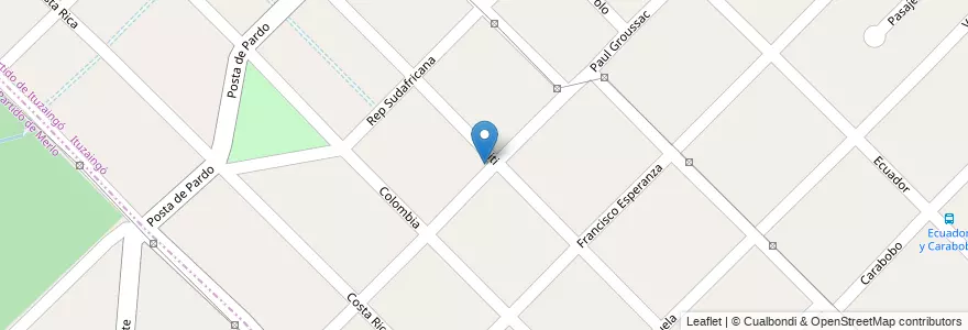 Mapa de ubicacion de escuela egb n12 paul groussac en Arjantin, Buenos Aires, Partido De Ituzaingó, Ituzaingó.