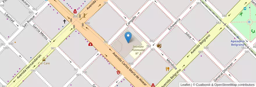 Mapa de ubicacion de Escuela EGB3 N° 54 "Ejército Argentino" en Arjantin, Chaco, Departamento San Fernando, Resistencia, Resistencia.