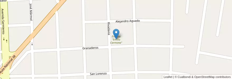 Mapa de ubicacion de Escuela "Emilio Carmona" en アルゼンチン, トゥクマン州, Departamento Río Chico, Aguilares, Municipio De Aguilares.