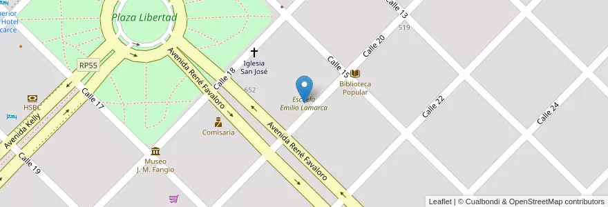 Mapa de ubicacion de Escuela Emilio Lamarca en アルゼンチン, ブエノスアイレス州, Partido De Balcarce.