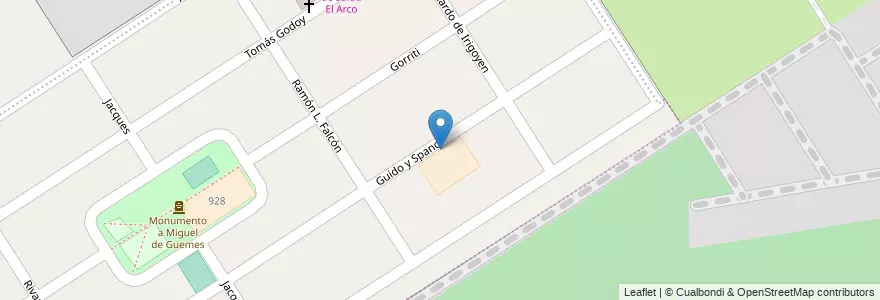 Mapa de ubicacion de Escuela EP Nº 5 "Juana Manso" en 阿根廷, 布宜诺斯艾利斯省, Partido De Tigre, Benavídez.