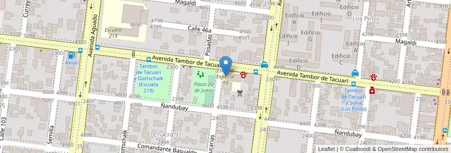 Mapa de ubicacion de Escuela Especial 10 en 아르헨티나, Misiones, Departamento Capital, Municipio De Posadas, Posadas.